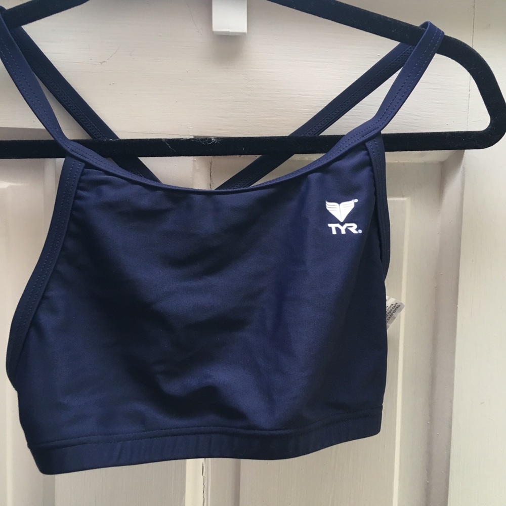 TYR bikini top blue Women’s swimsuit crisscross
